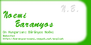 noemi baranyos business card