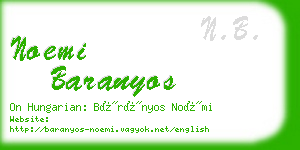 noemi baranyos business card